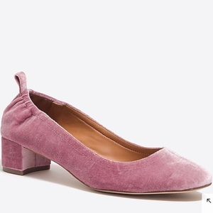 J. Crew Anya Velvet Block Heal
